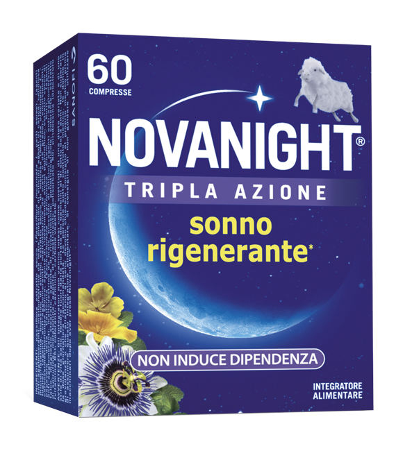 NOVANIGHT TRIPLA AZIONE SONNO RIGENERANTE 60 COMPRESSE - Farmadillo
