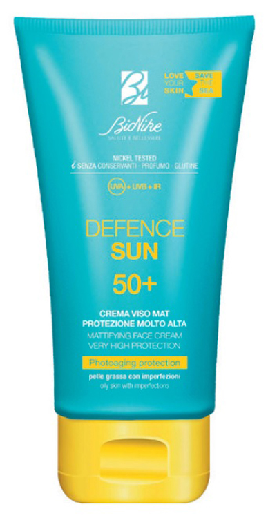 DEFENCE SUN CREMA VISO MAT SPF50+ PROTEZIONE MOLTO ALTA 50 ML - Farmadillo