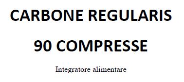 CARBONE REGULARIS 90 COMPRESSE - Farmadillo