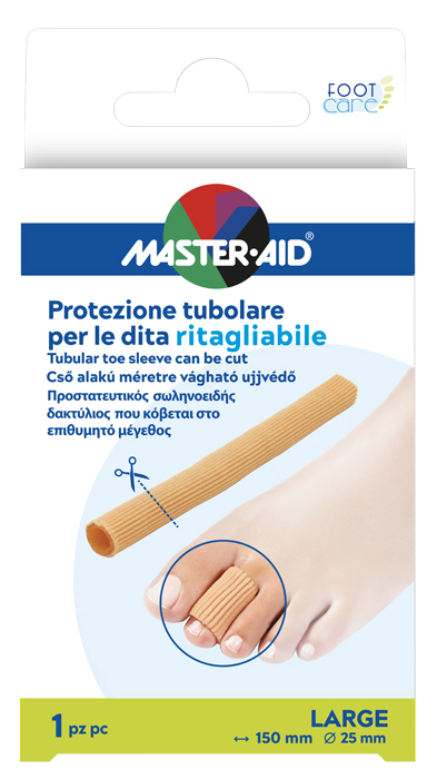 PROTEZIONE TUBOLARE MASTER-AID FOOTCARE RITAGLIABILE 15 CM 25 MM LARGE C8 - Farmadillo