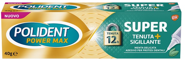 POLIDENT SUPER TENUTA+SIGILLANTE MENTA DELICATA ADESIVO PROTESI DENTALE 40 G - Farmadillo