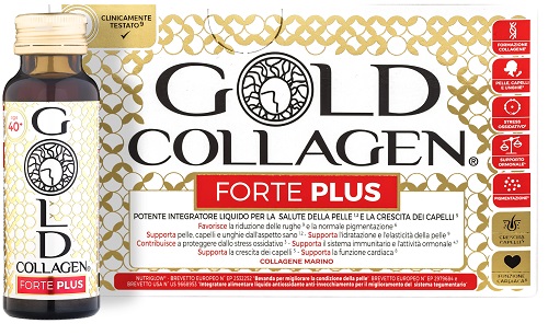 GOLD COLLAGEN FORTE PLUS 10 FLACONI DA 50 ML 5G COLLAGENE - Farmadillo