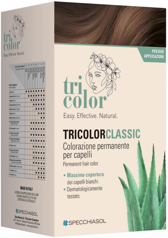 TRICOLOR CLASSIC 7 BIONDO 2 TUBI 50 ML + 2 SHAKER 50 ML + 4 BUSTINE 8 ML - Farmadillo