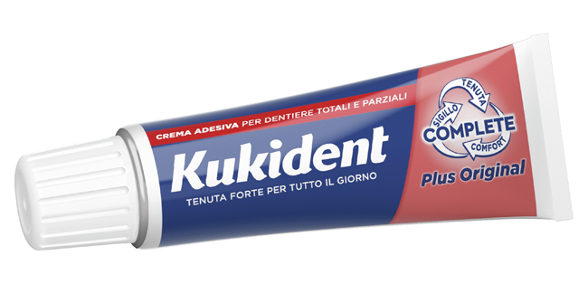 KUKIDENT PLUS ORIGINAL CREMA ADESIVA DENTIERE 40 G - Farmadillo