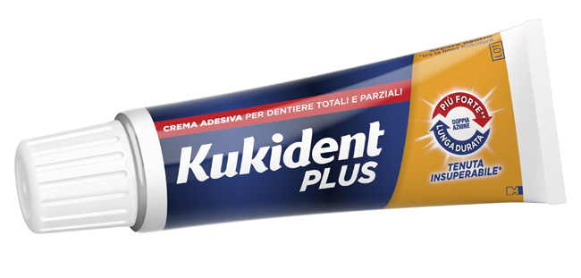 KUKIDENT PLUS DOPPIA AZIONE CREMA ADESIVA DENTIERE 40 G - Farmadillo