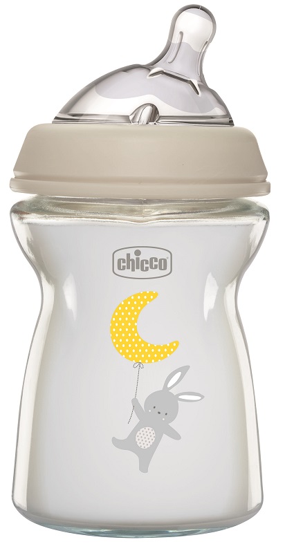 CHICCO BIBERON NAT FEEL VETRO 0M+ 250 ML - Farmadillo