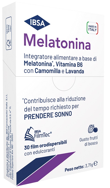MELATONINA IBSA 30 FILM ORALI - Farmadillo