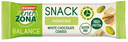 ENERZONA SNACK PISTACCHIO CIOCCOLATO BIANCO 27 G - Farmadillo