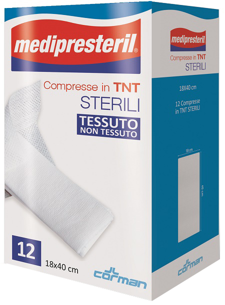 COMPRESSE STERILI TNT MEDIPRESTERIL 18X40 CM 12 PEZZI - Farmadillo