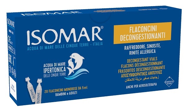 ISOMAR FLACONCINI DECONGESTIONANTI SOLUZIONE IPERTONICA 20 FLACONCINI 5 ML - Farmadillo