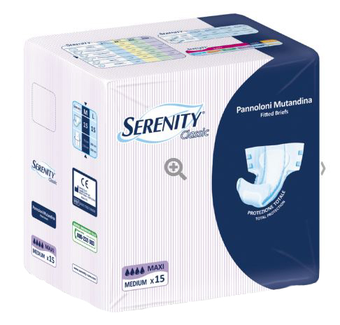 PANNOLONE MUTANDINA SERENITY CLASSIC MAXI TAGLIA EXTRALARGE 15 PEZZI - Farmadillo