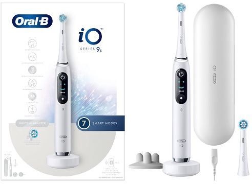 ORAL-B IO 9 WHITE SPAZZOLINO ELETTRICO + 2 REFILL TESTINE CON CUSTODIA DA VIAGGIO - Farmadillo