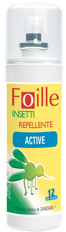 FOILLE INSETTI REPELLENTE ACTIVE 100 ML - Farmadillo