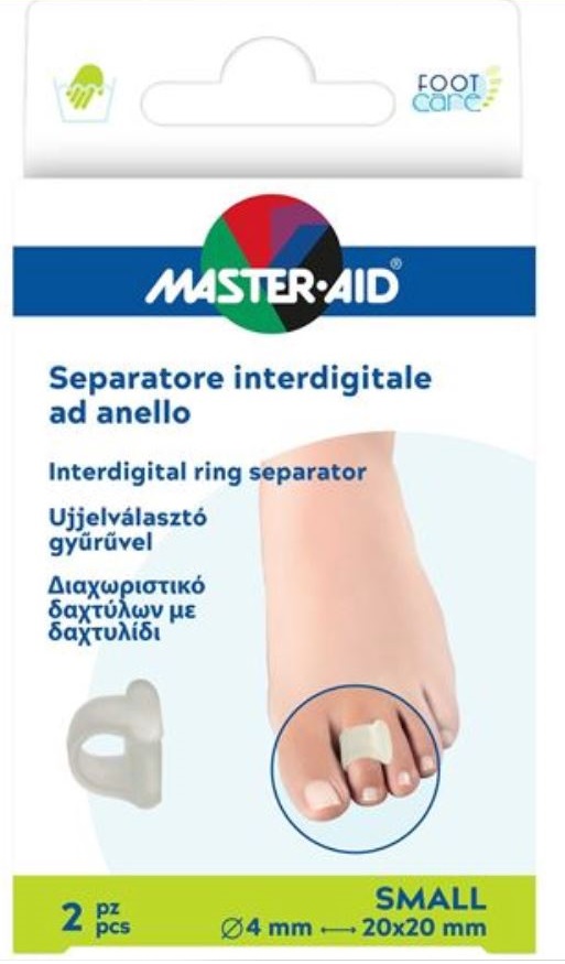 SEPARATORE DITA MASTER-AID FOOTCARE CON ANELLO SMALL 2 PEZZI C17 - Farmadillo