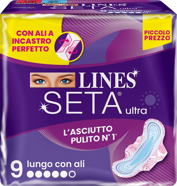 LINES SETA ULTRA ASSORBENTI LUNGO ALI DWCT 9 PEZZI - Farmadillo