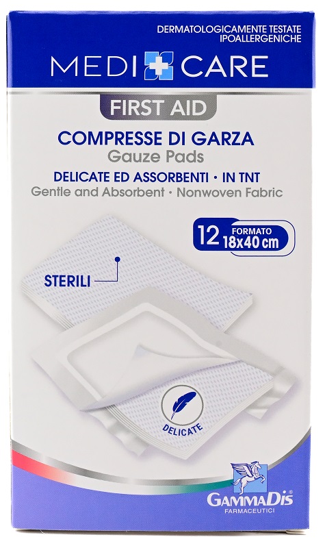 GARZA MEDICARE TNT 18X40 CM 12 PEZZI - Farmadillo