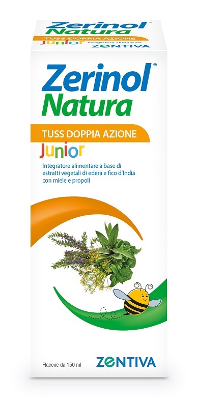 ZERINOL NATURA TUSS DOPPIA AZIONE JUNIOR SCIROPPO 150 ML - Farmadillo
