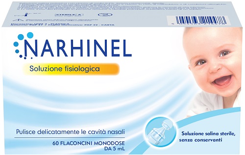 SOLUZIONE FISIOLOGICA PER ASPIRATORE NASALE NARHINEL 60 FLACONCINI DA 5 ML - Farmadillo