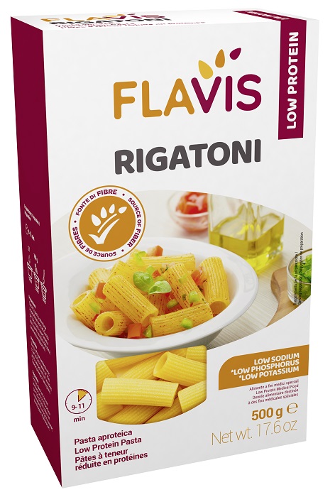 FLAVIS RIGATONI APROTEICI 500 G - Farmadillo